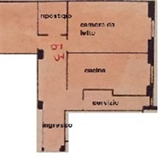 Planimetria 2 locali a Milano