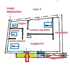 Planimetry half story in Oulx