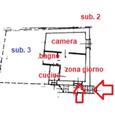 Planimetria 2 locali a Oulx