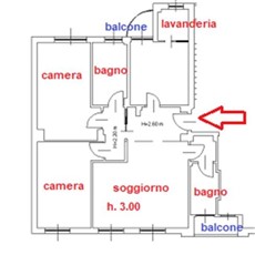 Planimetria 3 locali a Monza - Parco
