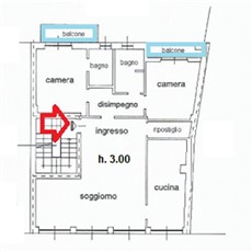 Planimetria 3 locali a Arcore
